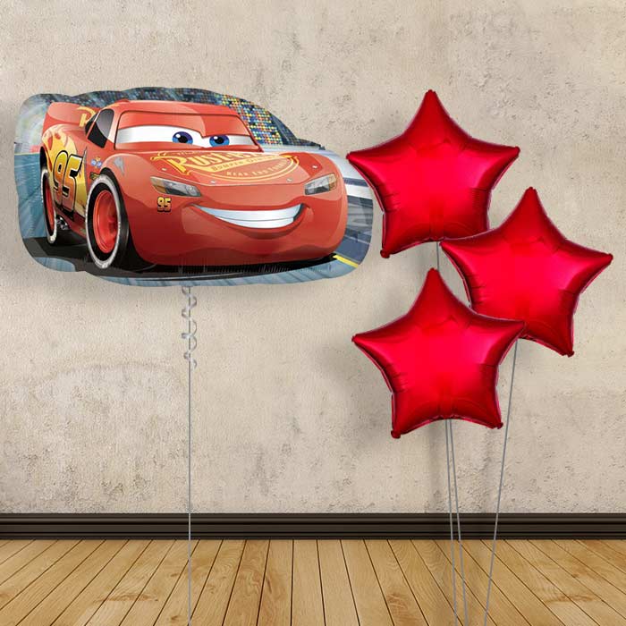 Lightning McQueen Balloon Bouquet - Plain Bouquet | Small Indoor Plants