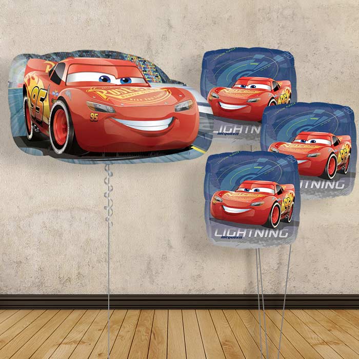 Lightning McQueen Balloon Bouquet - Themed Bouquet | Small Indoor Plants