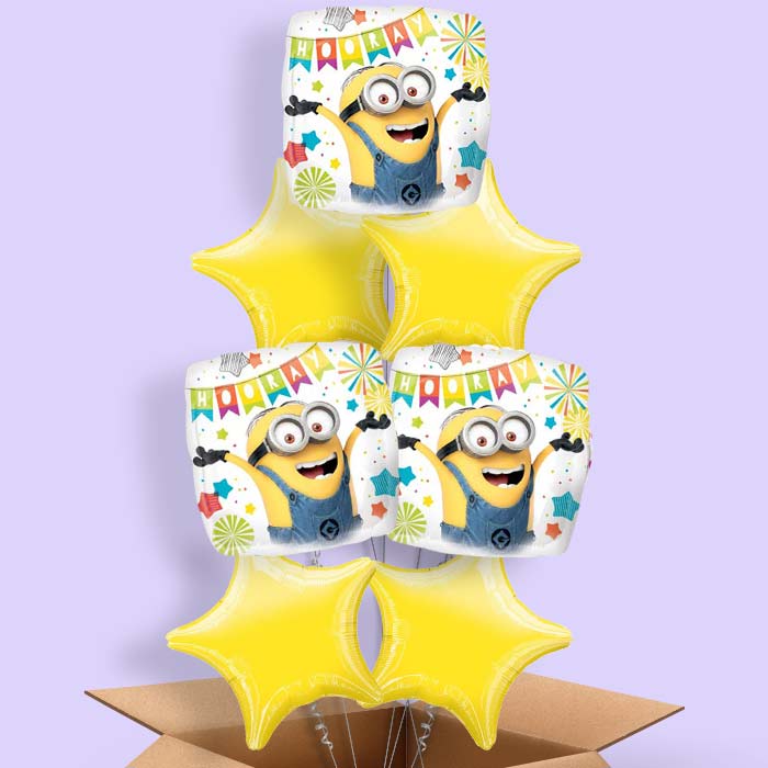Hooray Balloons Delivered in a Box - 7 Balloon | Small Indoor Plants