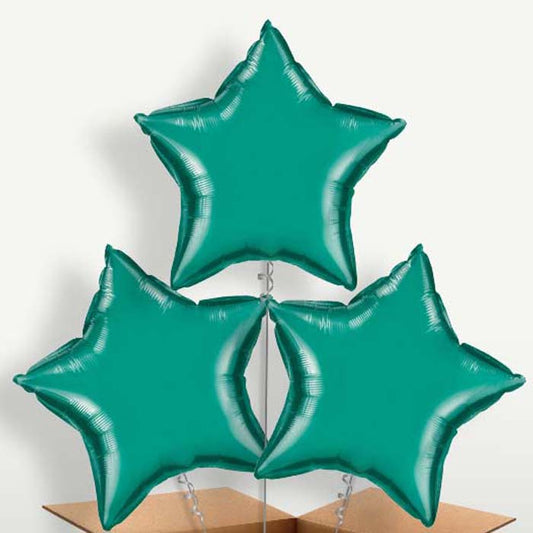 Teal Blue Star Helium Bunch of Balloons | Small Indoor Plants