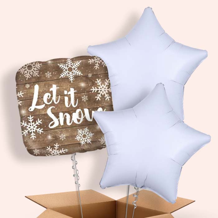 Let It Snow Balloon in a Box - 3 Balloon | Small Indoor Plants
