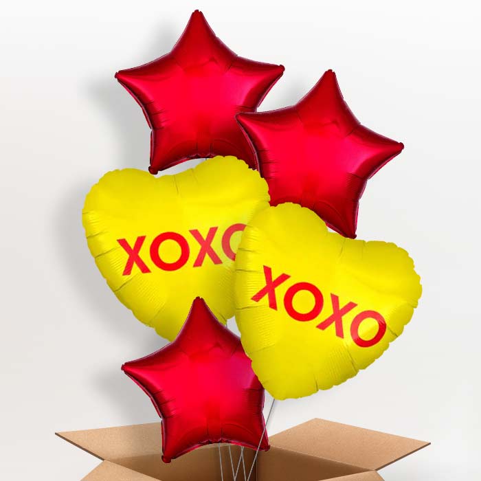 XOXO | Candy Heart Balloon in a Box - 5 Balloon | Small Indoor Plants