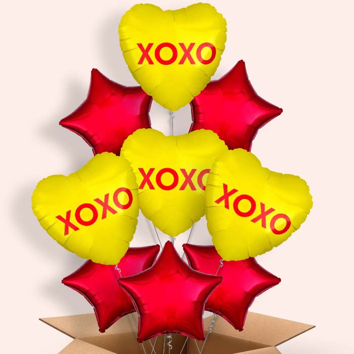 XOXO | Candy Heart Balloon in a Box - 9 Balloon | Small Indoor Plants