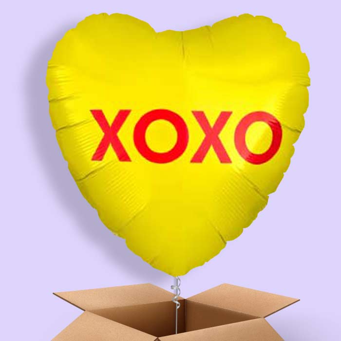 XOXO | Candy Heart Balloon in a Box - 1 Balloon | Small Indoor Plants