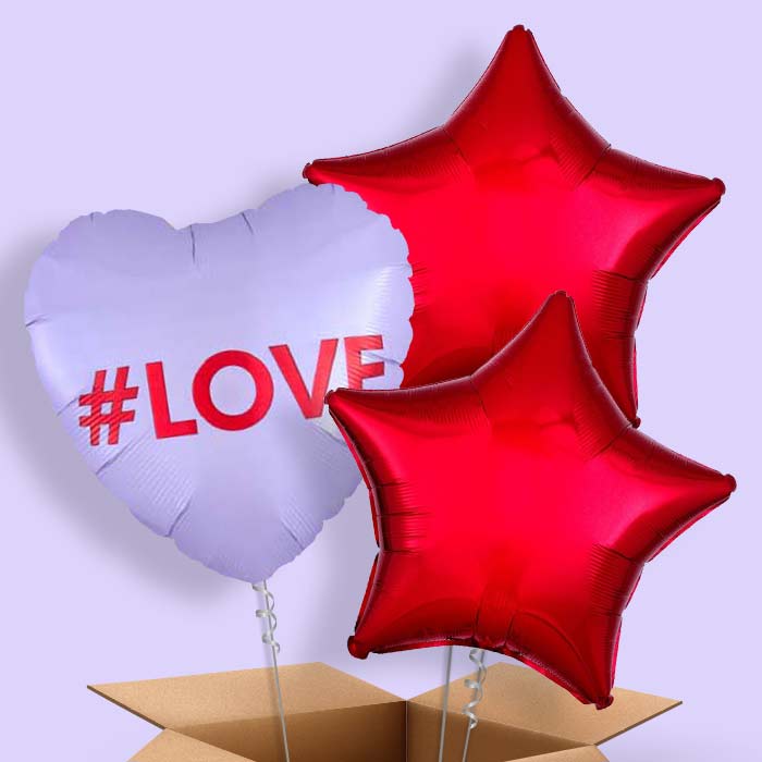 #Love | Candy Heart Balloon in a Box - 3 Balloon | Small Indoor Plants
