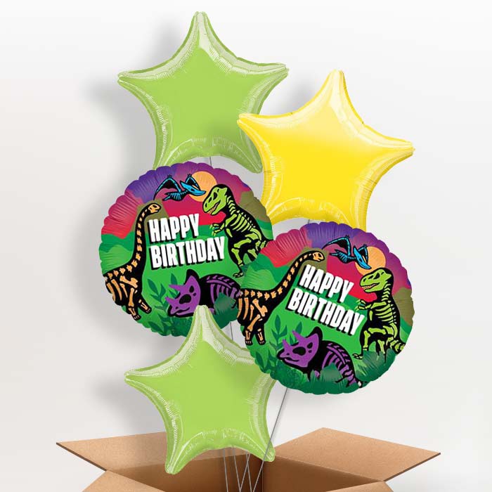 Jurassic Birthday Balloons Delivery - 5 Balloon | Small Indoor Plants
