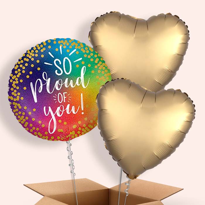 So Proud of You 3 Balloon Bouquet in a Box