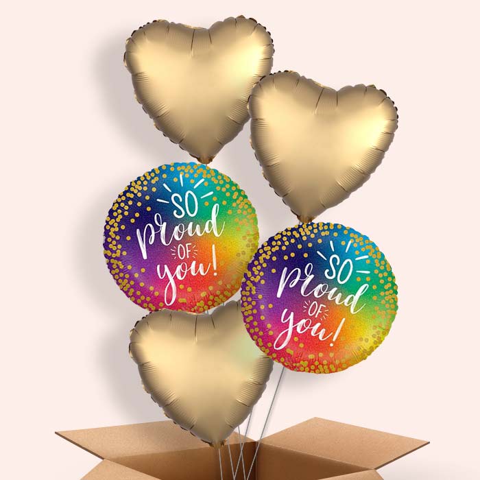 So Proud of You 5 Balloon Cluster in a Box
