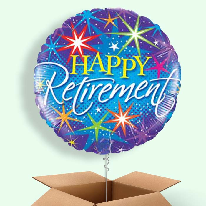 Stars Happy Retirement Balloon in a Box - 1 Balloon | Small Indoor Plants