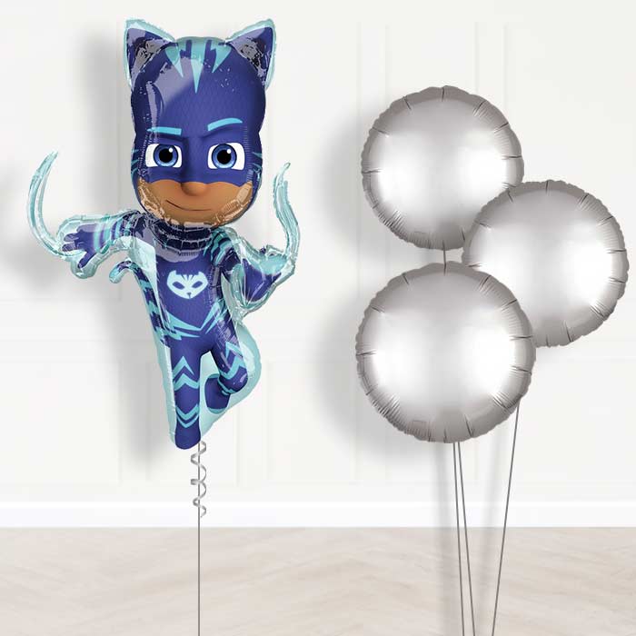 Giant Catboy PJ Masks Balloons Bouquet in a Box - Plain Bouquet | Small Indoor Plants