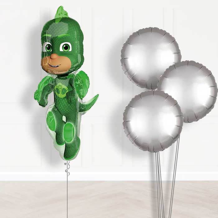 PJ Masks Gekko Inflated Helium Balloons Delivered - Plain Bouquet | Small Indoor Plants