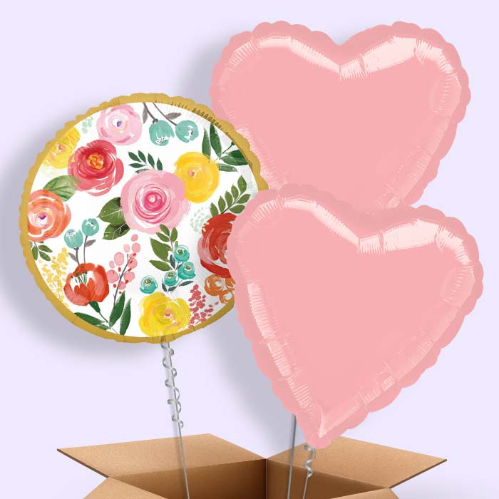 Colourful Flowers Balloon in a Box