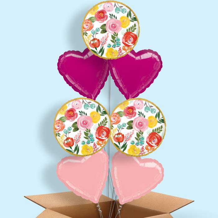 Colourful Flowers Balloon in a Box
