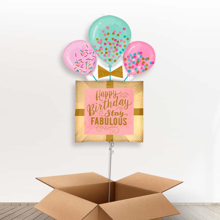 Birthday Gift Shaped Foil Balloon in a Box