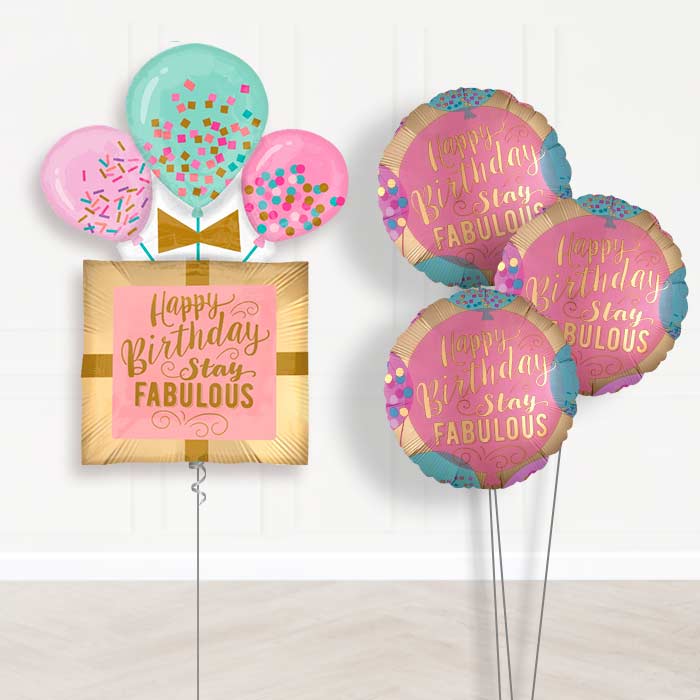 Birthday Gift Shaped Balloon Bouquet Delivery