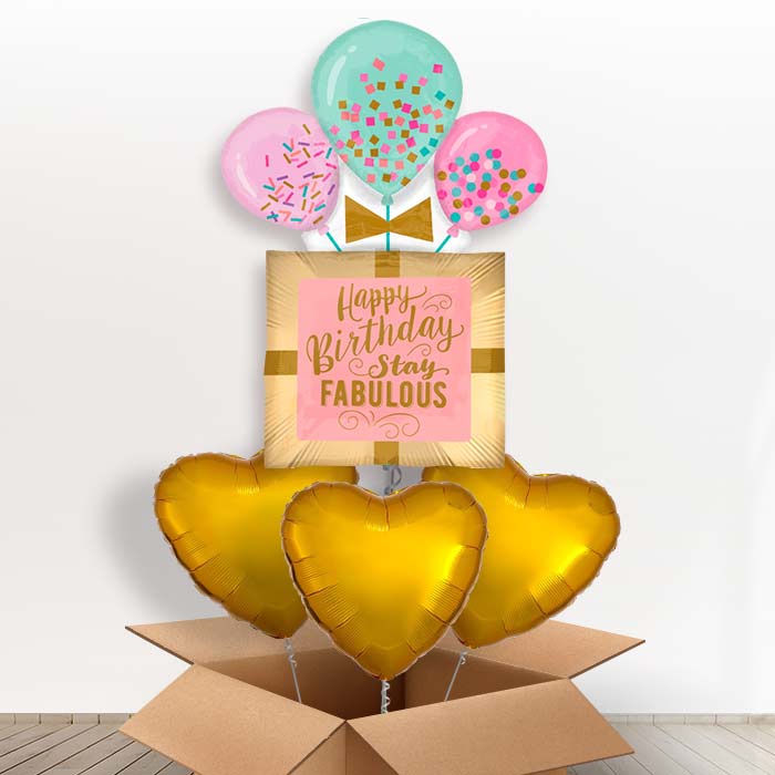 Birthday Gift Shaped Foil Balloon in a Box