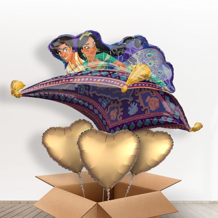 Princess Jasmine Magic Carpet Balloon in a Box - With 3 Themed Balloons | Small Indoor Plants