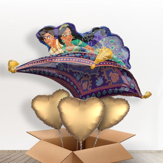 Princess Jasmine Magic Carpet Balloon in a Box - With 3 Themed Balloons | Small Indoor Plants