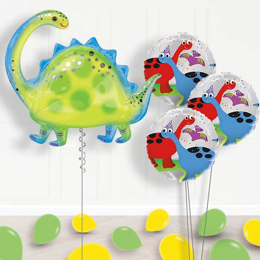 Brontosaurus Anagram Dinosaur Balloon in a Box - Themed Bouquet and Latex | Small Indoor Plants