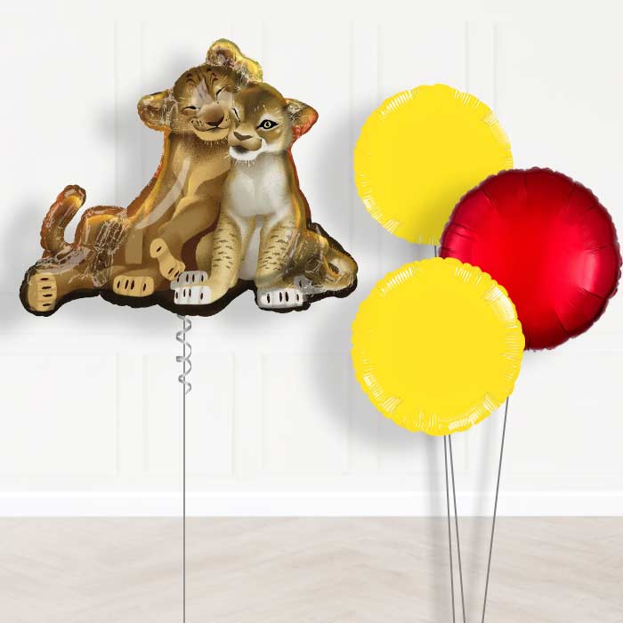 Lion King Balloon Bouquet in a Box - Simba - Plain Bouquet | Small Indoor Plants
