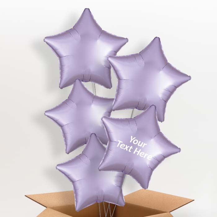 Pastel Lilac Star Balloon in a Box - 5 Balloon | Small Indoor Plants