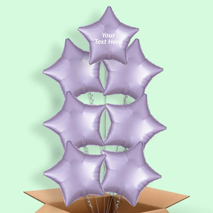 Pastel Lilac Star Balloon in a Box - 7 Balloon | Small Indoor Plants