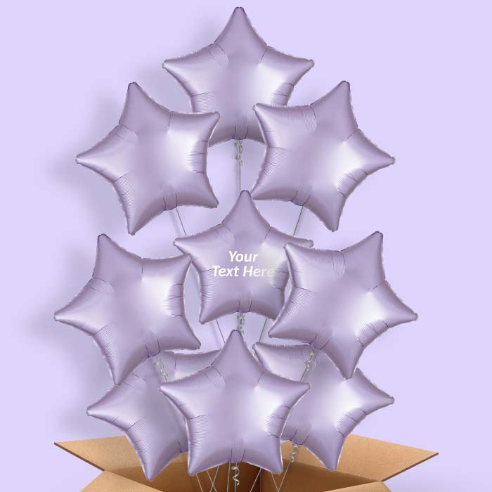 Pastel Lilac Star Balloon in a Box - 9 Balloon | Small Indoor Plants