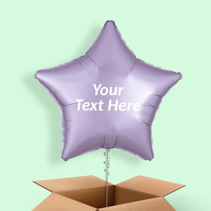 Pastel Lilac Star Balloon in a Box - 1 Balloon | Small Indoor Plants