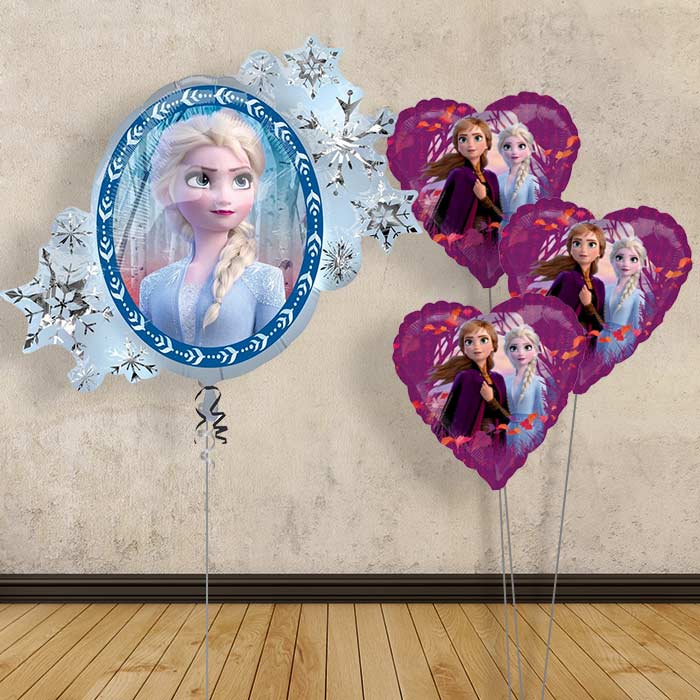 Disney Frozen Balloon Bouquet in a Box - Themed Bouquet | Small Indoor Plants