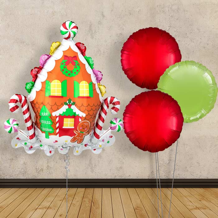 Gingerbread House Balloons Bouquet in a Box