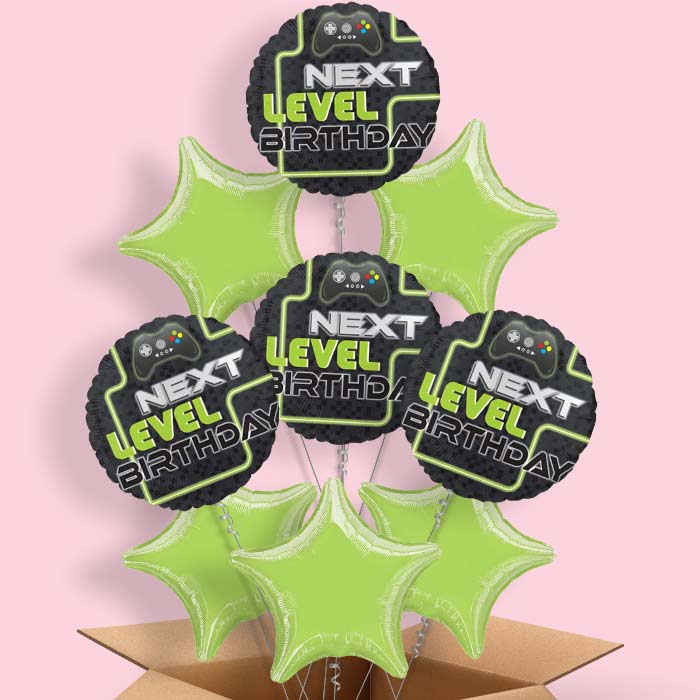 Level Up Gaming Balloons Delivered in a Box - 9 Balloon | Small Indoor Plants