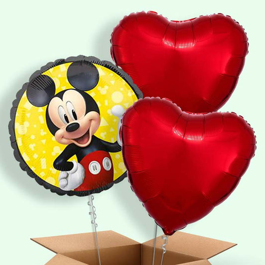 Mickey Mouse Black Balloon in a Box - 3 Balloon | Small Indoor Plants