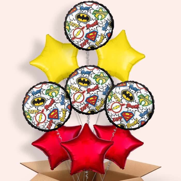 Justice League Comic Balloon in a Box - 9 Balloon | Small Indoor Plants