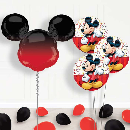Mickey Mouse Birthday Balloon Bouquet - Themed Bouquet and Latex | Small Indoor Plants