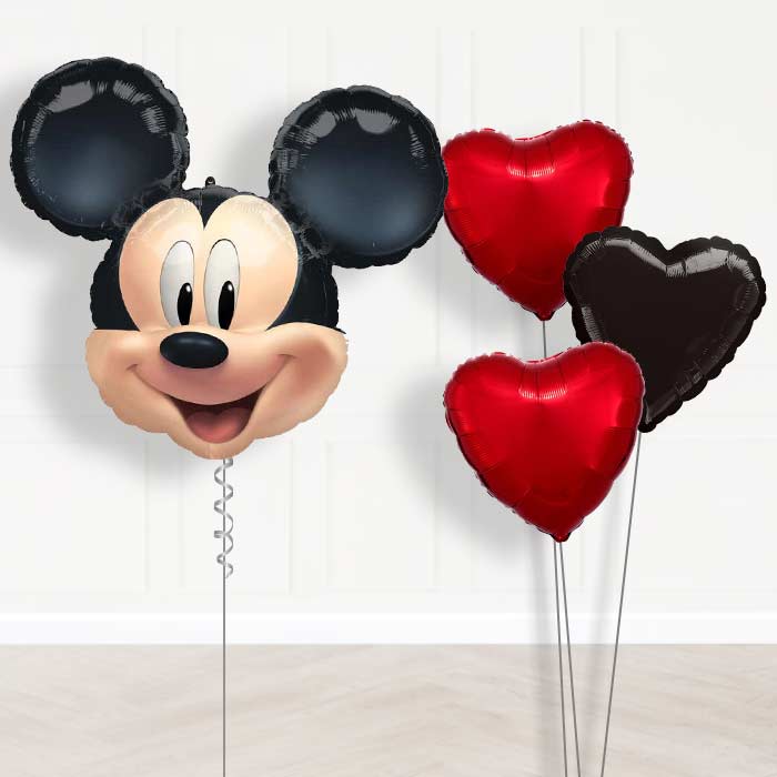 Mickey Mouse Balloon Display Bouquet in a Box - Plain Bouquet | Small Indoor Plants