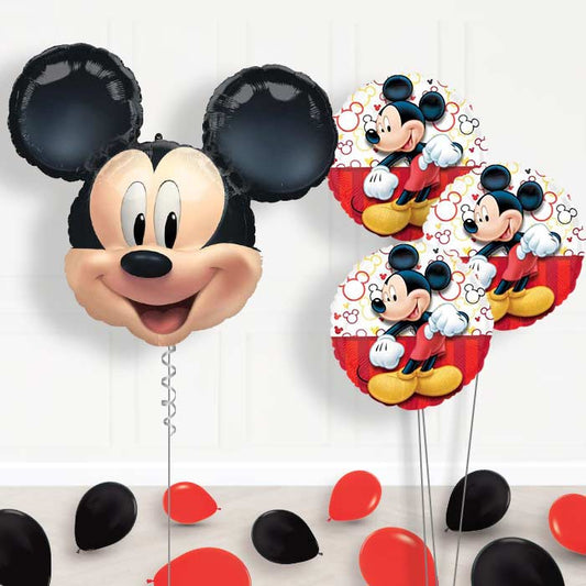 Mickey Mouse Balloon Display Bouquet in a Box - Themed Bouquet and Latex | Small Indoor Plants
