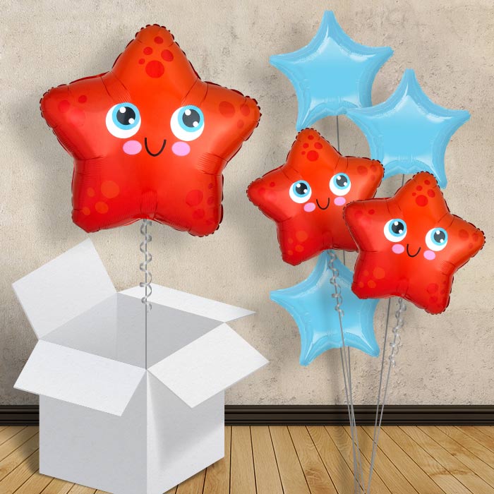 Starfish Balloons in a Box - 1 Balloon | Small Indoor Plants