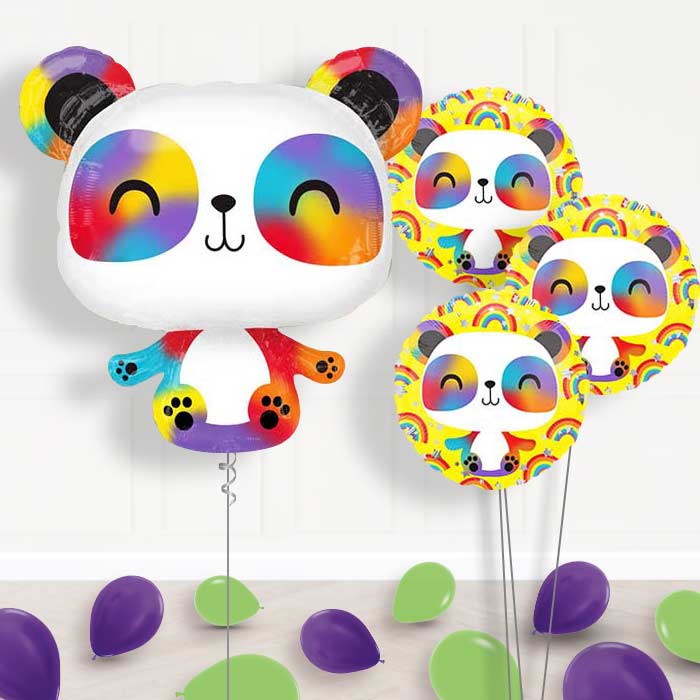 Panda Helium Balloon Bouquet Delivered