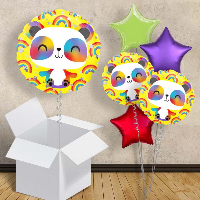 Happy Panda Balloon in a Box - 1 Balloon | Small Indoor Plants