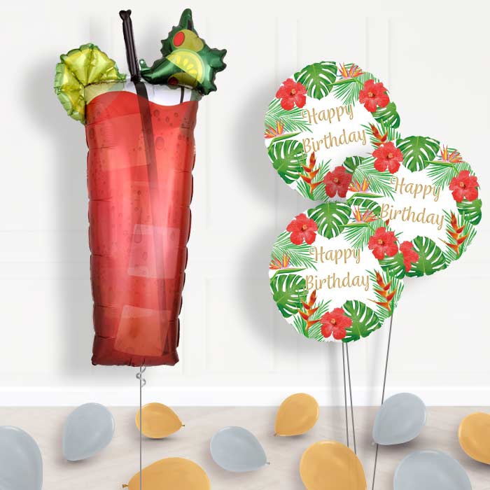 Birthday Bloody Mary Cocktail Balloon Bouquet Delivery