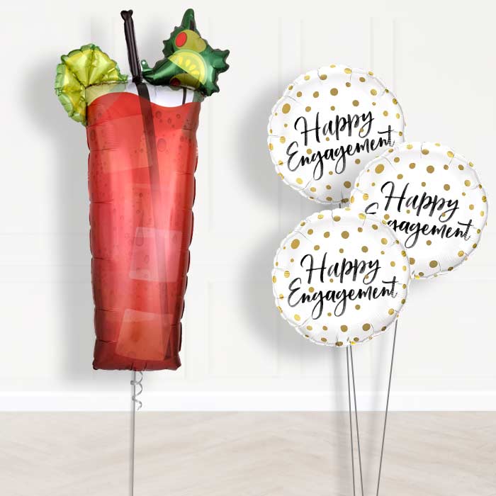 Engagement Bloody Mary Cocktail Balloon Bouquet Delivery