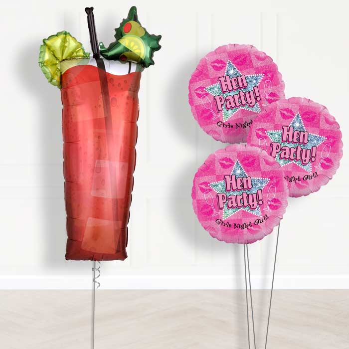 Hen Party Bloody Mary Cocktail Balloon Bouquet Delivery
