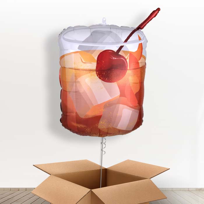Old Fashioned Whiskey (Birthday) Foil Balloon in a Box