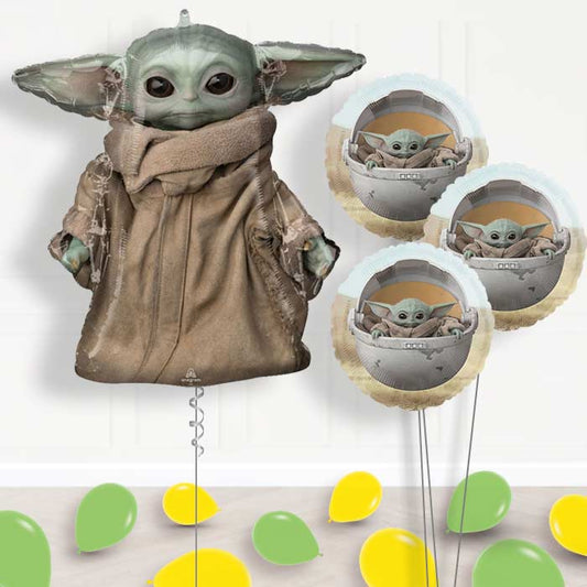 The Mandalorian Balloon Bouquet in a Box - Themed Bouquet and Latex | Small Indoor Plants