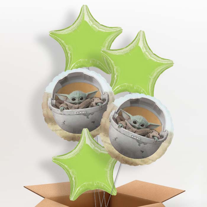 Mandalorian Balloons in a Box Delivered - 5 Balloon | Small Indoor Plants