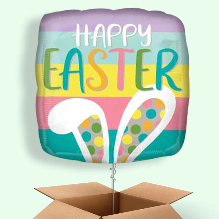 Happy Easter | Bunny Ears Balloon in a Box - 1 Balloon | Small Indoor Plants