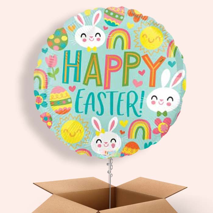 Sunshine Rainbow Easter Balloons in a Box - 1 Balloon | Small Indoor Plants