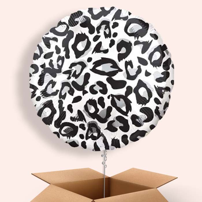 Snow Leopard Print Helium Balloons in a Box - 1 Balloon | Small Indoor Plants
