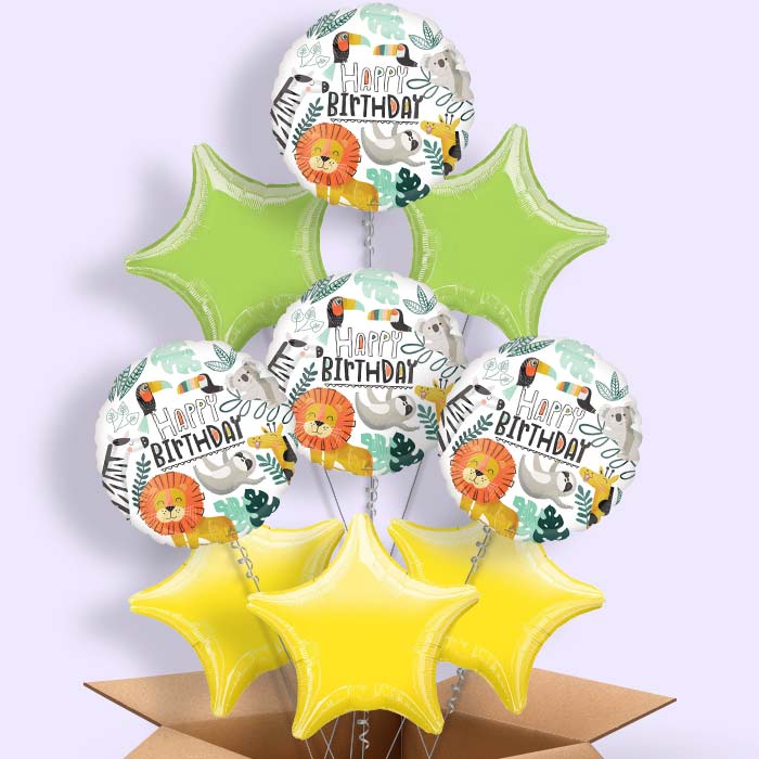 Get Wild Safari Foil Balloon in a Box - 9 Balloon | Small Indoor Plants