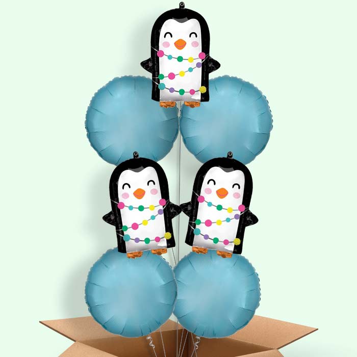 Christmas Penguin Balloon in a Box - 7 Balloon | Small Indoor Plants